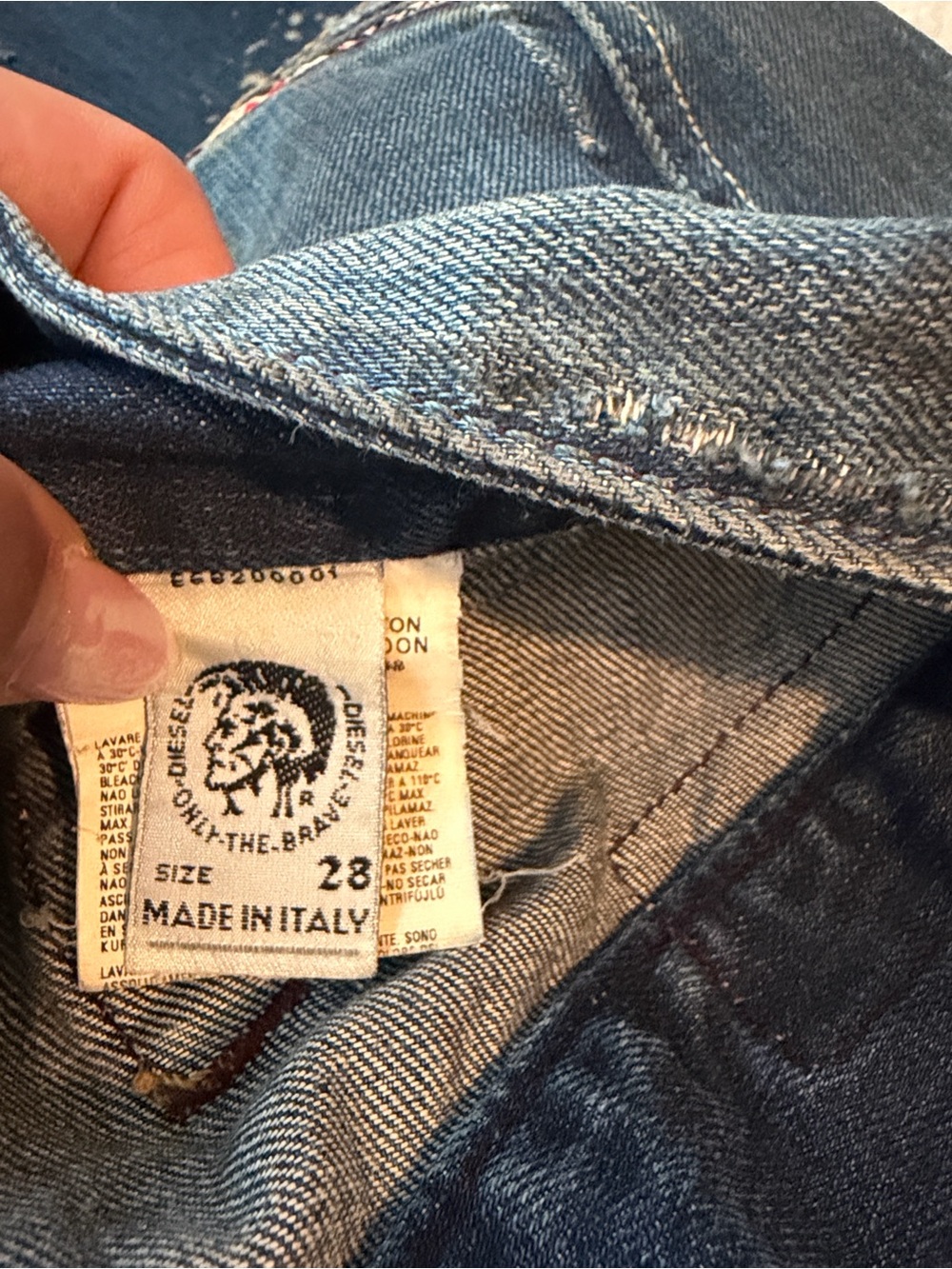 Diesel Women's Y2K Blue Distressed Boot Cut Jeans - Made In Italy - Picture 4 of 4